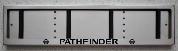 Номерная рамка NISSAN PATHFINDERR с надписью из нержавеющей стали