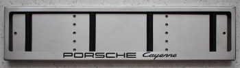 Номерные рамки из нержавеющей стали для номера с надписью Porsche Cayenne