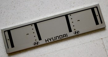 Hамка для номера Hyundai Хендай Хендэ из нержавеющей стали