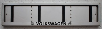 Номерная авто рамка для номера Volkswagen Фольксваген из нержавеющей стали (нержавейки)
